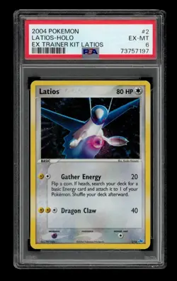 2004 Pokemon Ex Trainer Kit Latios: # 2 Latios -Holo PSA 6 EX-MT - Image 1