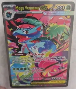 Pokemon Mega Venusaur EX Holo Card 177/132 Mega Evolution Series - Image 2