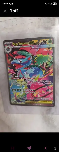 Pokemon Mega Venusaur EX Holo Card 177/132 Mega Evolution Series - Image 3