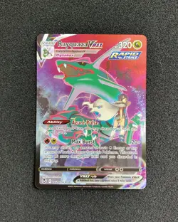 2022 Pokemon TCG English Silver Tempest Rayquaza VMAX #TG20/TG30 Holo FA AX92 - Image 1