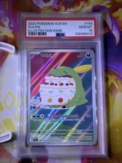 2024 POKEMON SCR EN-STELLAR CROWN ILLUSTRATION RARE #154 GULPIN PSA 10 - Image 1