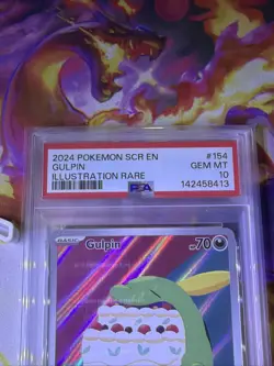 2024 POKEMON SCR EN-STELLAR CROWN ILLUSTRATION RARE #154 GULPIN PSA 10 - Image 2