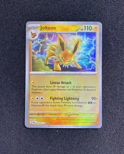 2025 Pokemon TCG English Jolteon #PRE EN 029/131 Master Ball Holo AX92 - Image 1