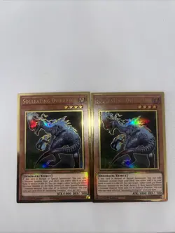 Yu Gi Oh 2x Souleating Oviraptor - MGED-EN015 - Premium Gold Rare - 1st Edition - Image 3