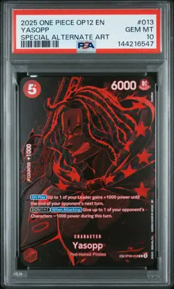2025 One Piece OP12 EN Yasopp Special Alternate Art #013 PSA 10 GEM MINT - Image 1