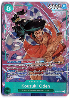 ONE PIECE Card Game - Kouzuki Oden (Alt Art) OP02-030 SR Paramount War - NM/M - Image 1