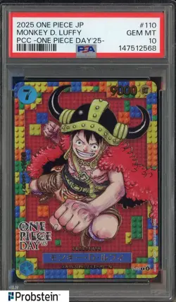 2025 One Piece JPN PCC One Piece Day '25 #110 Monkey D. Luffy PSA 10 GEM MINT - Image 1