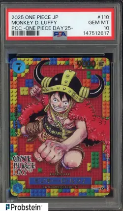 2025 One Piece JPN PCC One Piece Day '25 #110 Monkey D. Luffy PSA 10 GEM MINT - Image 1