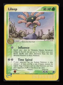 Lileep 42/100 Uncommon Sandstorm Pokemon Reverse Holo Moderately Played - Image 1