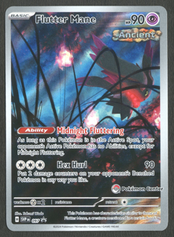 Pokemon TCG: Flutter Mane 097 Temporal Forces ETB Promo Pokemon Center Stamped - Image 1