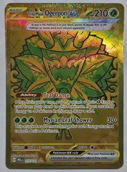 Pokemon TCG- Teal Mask Ogerpon ex 177/131 Hyper Rare Holo- Prismatic Evolutions - Image 1