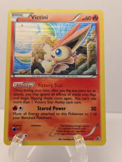 POKEMON TCG - Victini Holo Rare Legendary Treasures 23/113 LP - Image 1