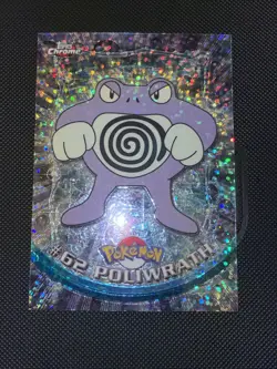 2000 Topps Chrome Holo Sparkle Pokemon card # 62 Poliwrath - Image 2