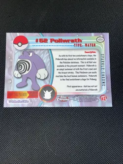 2000 Topps Chrome Holo Sparkle Pokemon card # 62 Poliwrath - Image 3