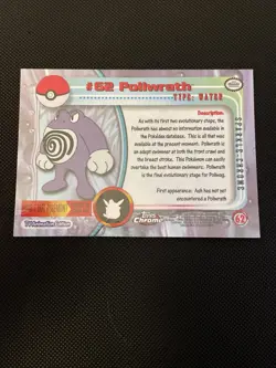 2000 Topps Chrome Holo Sparkle Pokemon card # 62 Poliwrath - Image 4
