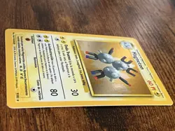 Pokemon TCG Magneton 9/102 Base Set Holo Rare Card LP - Image 3