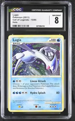 CGC 8 Lugia 2011 Call of Legends 15/95 Holo Pokemon Card - Image 1