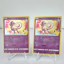 2 Card Lot Pokemon Celebrations Mew Holo 011/025 25th Anniversary - Image 1