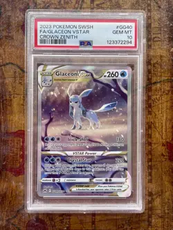 Glaceon VStar Alternate Art Crown Zenith GG40 PSA 10 Pokemon Card - Image 1
