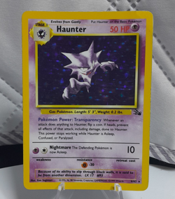 Pokemon Haunter Holo Rare Fossil Unlimited 50 HP 6/62 1999 English Card - Image 1