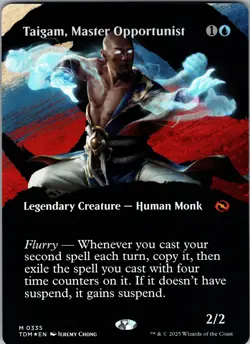 Taigam, Master Opportunist (Borderless) Tarkir: Dragonstorm NM Foil - Image 1