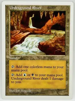 5th Edition MTG 1 Underground River Magic - Image 1