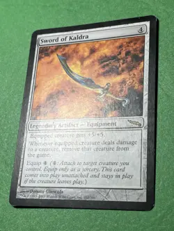 **Sword of Kaldra** ~Mirrodin~ MTG: Magic the Gathering, Moderate Play (MP) - Image 3