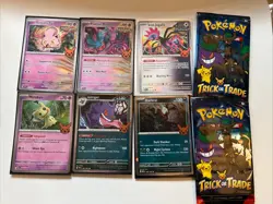 6 Pokemon Cards Darkrai, Gengar, Scream Tail, Mimikyu 2 Trick Or Treat Packs Lot - Image 1