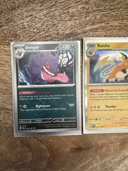 Rare Raichu, Omastar & Gengar 3 Card Pokemon Lot 2023-2024 W Game Freak Sleeves - Image 3