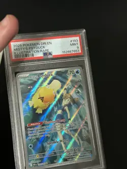 PSA 9 2025 POKEMON MISTY'S PSYDUCK ILLUSTRATION RARE EN DESTINED RIVALS #193 - Image 1