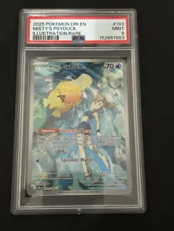 PSA 9 2025 POKEMON MISTY'S PSYDUCK ILLUSTRATION RARE EN DESTINED RIVALS #193 - Image 2