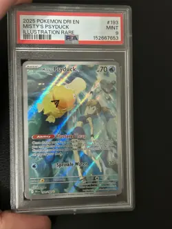 PSA 9 2025 POKEMON MISTY'S PSYDUCK ILLUSTRATION RARE EN DESTINED RIVALS #193 - Image 4