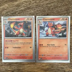 Charmeleon, Charmander, Pikachu & Eevee 4 Card Pokemon Lot 2024 & 2023 - Image 3