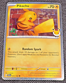 2026 Pikachu 051/162 Pokemon Day 30 Anniversary Stamped Promo TCG Cosmo Holo -L1 - Image 3