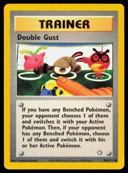 DOUBLE GUST 100/111 VINTAGE COMMON NEO GENESIS POKEMON NM - Image 1