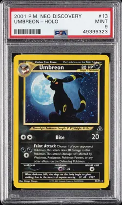 2001 POKEMON NEO DISCOVERY #13 UMBREON-HOLO PSA 9 - Image 1