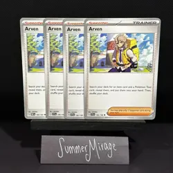 4x Playset Arven 166/198 Sv01: Scarlet & Violet Base Set - Pokemon TCG - Image 1