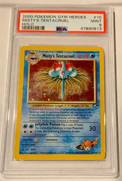 2000 POKEMON GYM HEROES MISTY’S TENTACRUEL #10 HOLO PSA 9 MINT- FRESHLY GRADED! - Image 1
