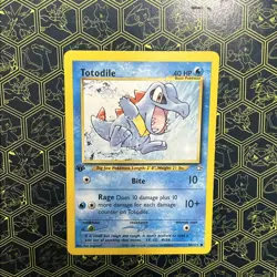 2000 Pokemon WOTC - Neo Genesis - 80/111 1st Edition - Totodile - Image 1