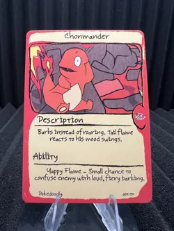 Chonmander (Charmander) #4 -First Edition First Print PokeDoodly Fan Art-Pokemon - Image 1