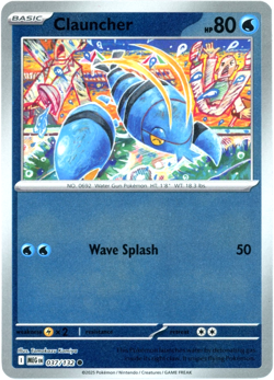 Clauncher (Reverse Holo) 037/132 - Mega Evolution - Pokemon - NM/M English - Image 1