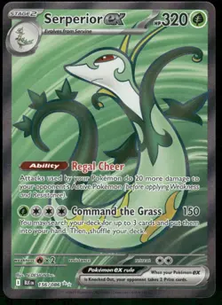 2025 Serperior ex 156/086 Ultra Rare Holo NM Pokemon SV: Black Bolt - Image 1