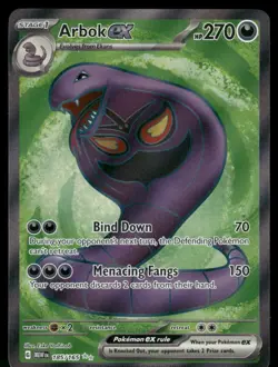 2023 Arbok ex 185/165 Ultra Rare Holo NM Pokemon SV: Scarlet & Violet 151 - Image 1