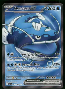 2025 Dondozo ex 211/182 Ultra Rare Holo NM SV10: Destined Rivals Pokemon - Image 1