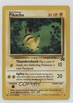 Pikachu (The Power of One) Pokemon WOTC Black Star #27 1999 - Image 1