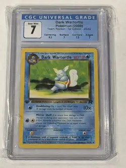 Pokemon Dark Wartortle 1st Edition Team Rocket CGC 7 Graded 46/82 - Image 1