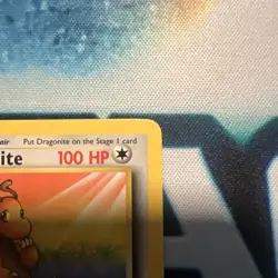 POKEMON FOSSIL DRAGONITE 19/62 RARE NON HOLO LP - Image 3