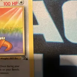 POKEMON FOSSIL DRAGONITE 19/62 RARE NON HOLO LP - Image 4