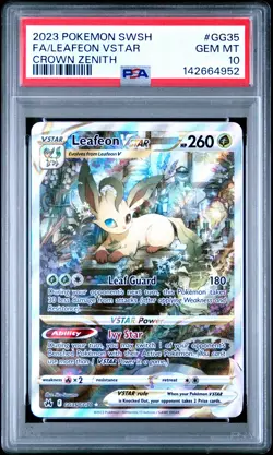 2023 Pokemon SWSH Crown Zenith #GG35 Fa/Leafeon Vstar Crown Zenith PSA 10 - Image 1