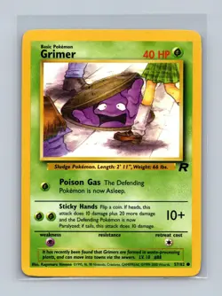 Grimer 57/82 Common Team Rocket Pokemon Unlimited Lightly Played - Image 1